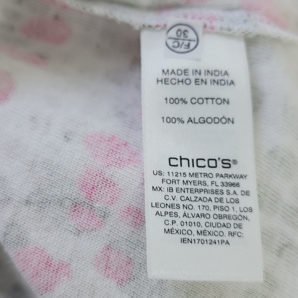 Chico's Drops Of Rain Sadie Boat Neck Button Elbow Sleeve Knit Top S ( 1 ) NEW - Picture 8 of 10